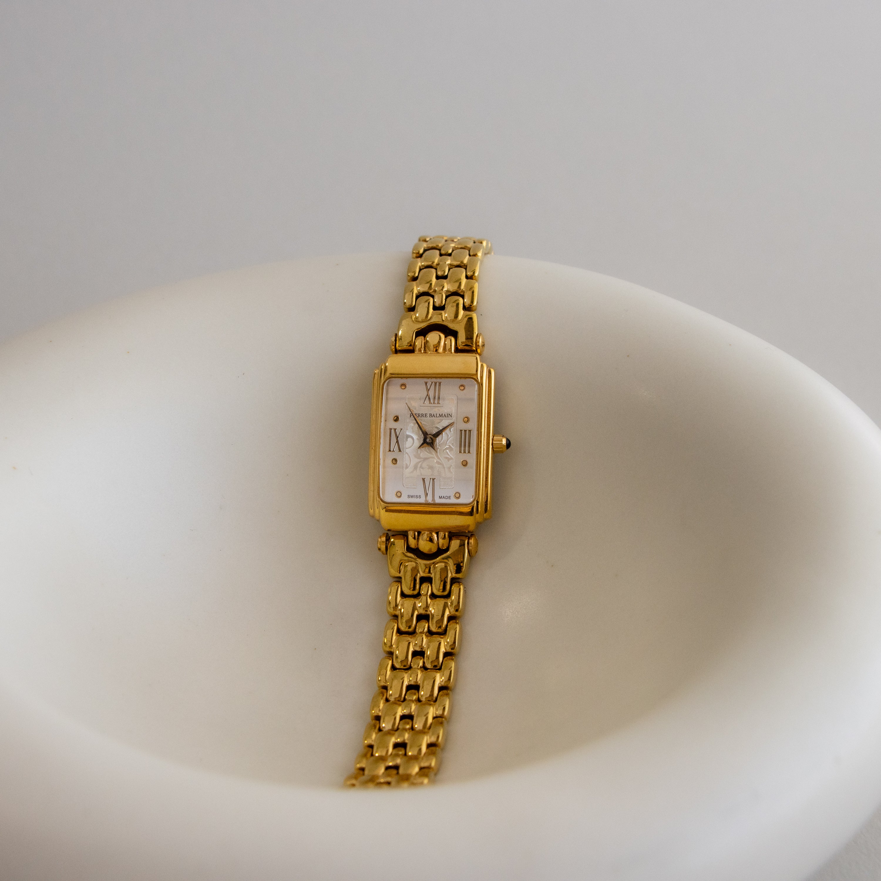 Vintage Pierre Balmain Swiss Filigree Gold Watch