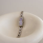 Vintage Gucci Blush Rectangular Silver Watch