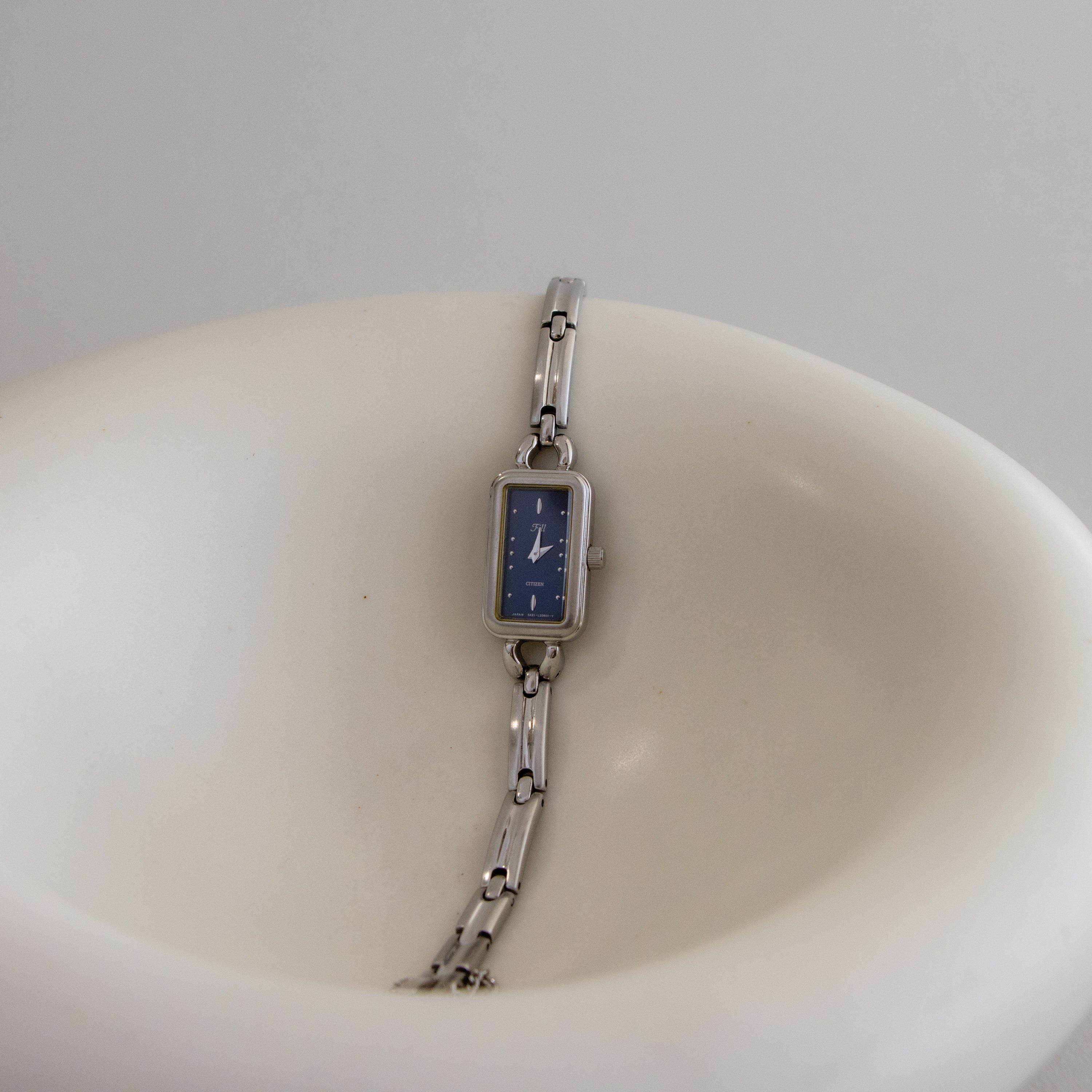 Vintage Citizen Ocean Rectangular Silver Watch