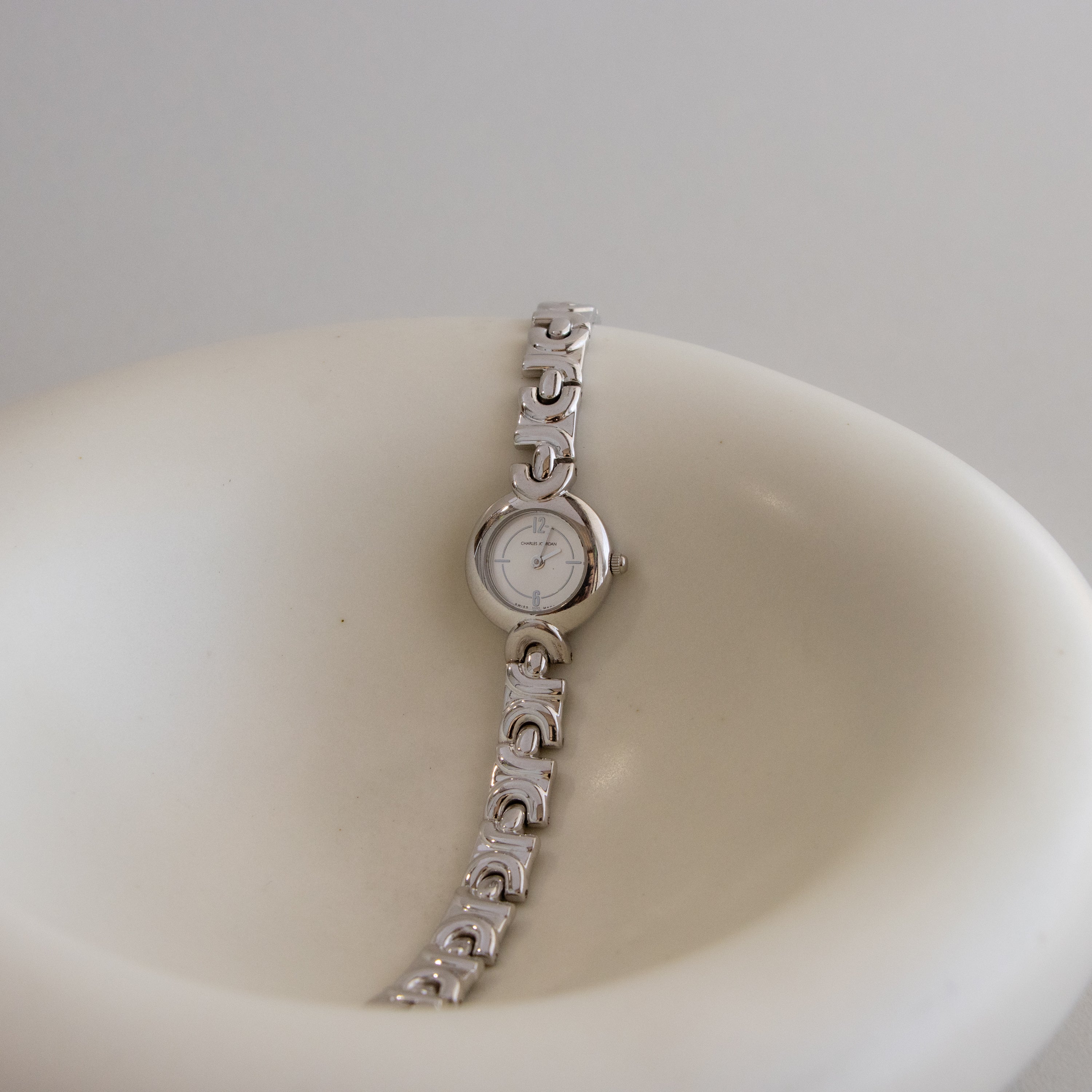 Vintage Charles Jourdan Swiss Link Silver Watch