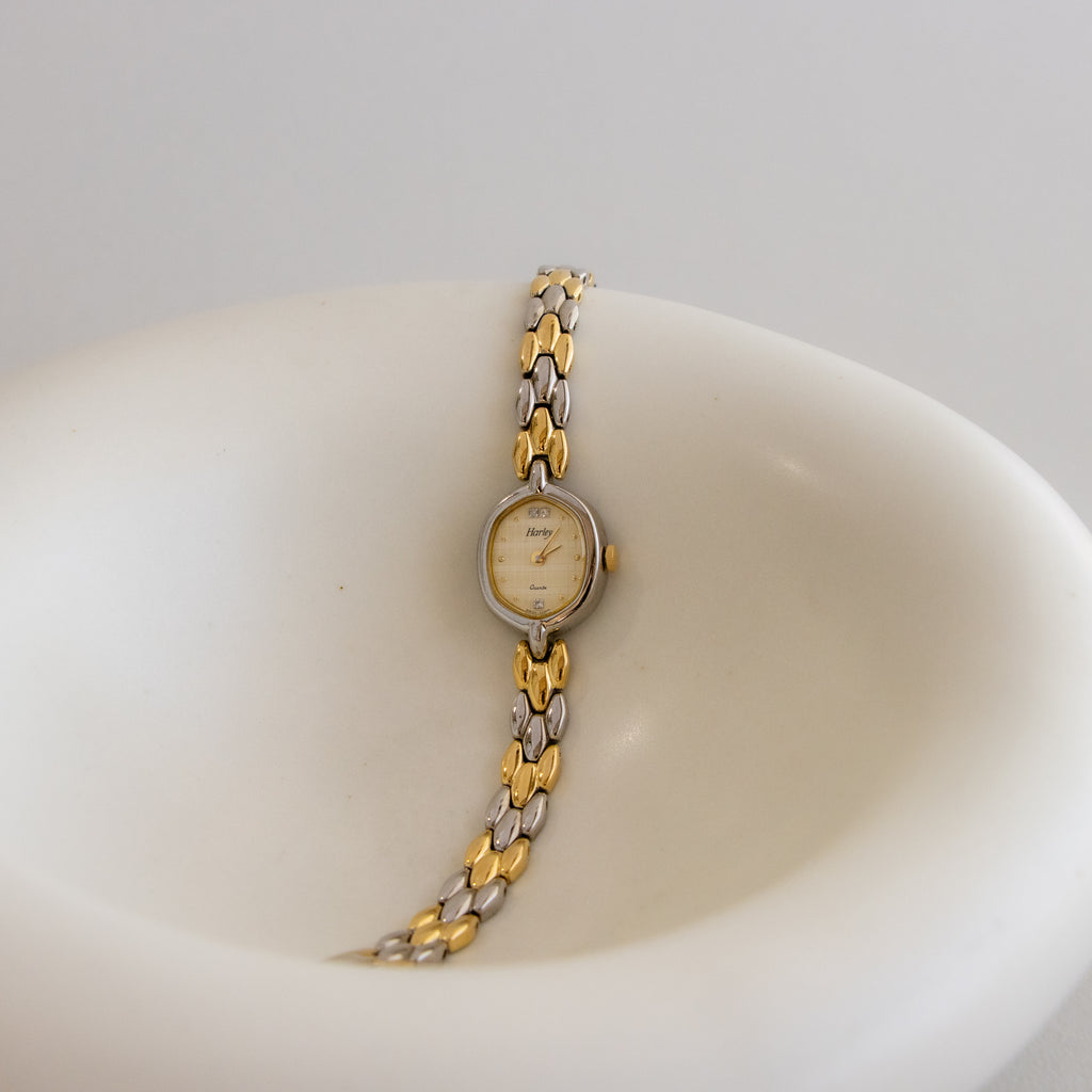 Vintage Harley Oval Two Tone Watch