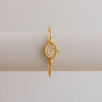 Vintage Christian Bernard Oval Cuff Gold Watch