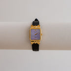 Vintage Nina Ricci Lavender Square Gold Watch