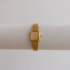 Vintage Citizen Square Mesh Gold Watch