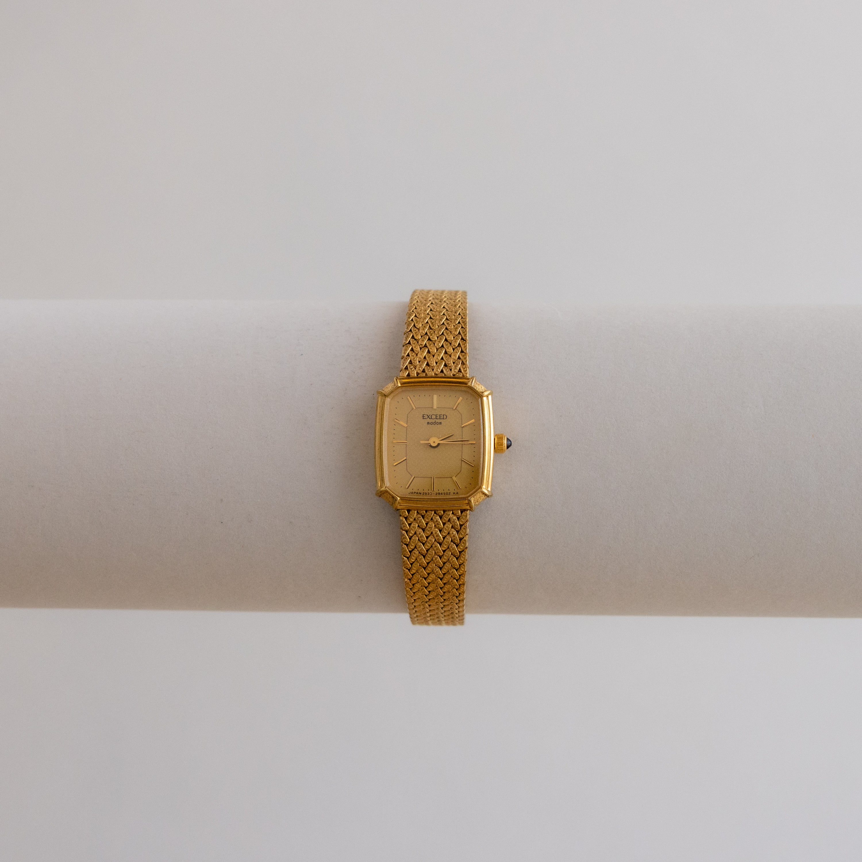 Vintage Citizen Square Mesh Gold Watch