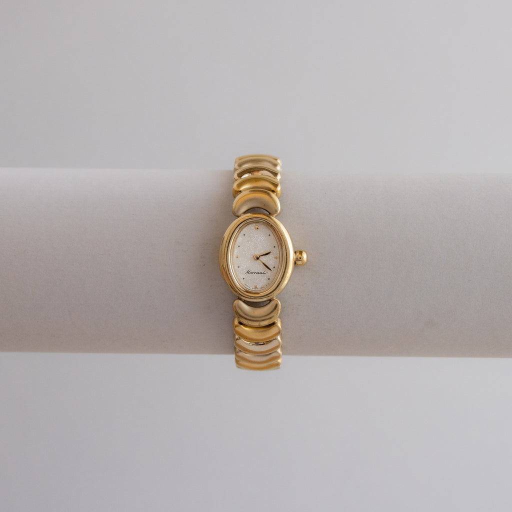 Vintage Kansai Oval Linked Gold Watch