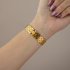 Vintage Maurice Lacroix Swiss Iridescent Gold Watch