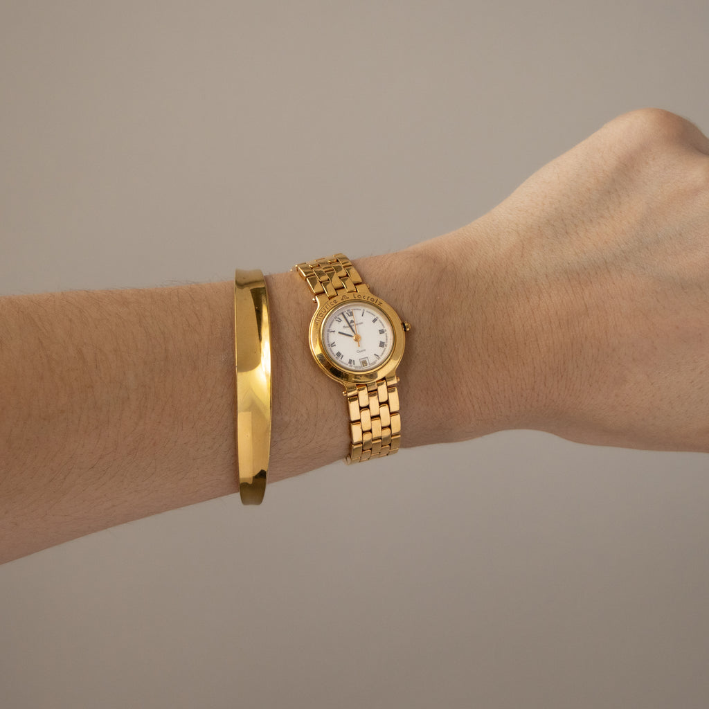 Vintage Maurice Lacroix Swiss Iridescent Gold Watch