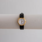 Vintage Seiko Spirit Black Strap Gold Watch