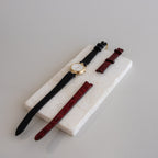 Rare Vintage Seiko Leather Straps Gold Watch