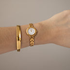 Vintage Lancel Round Chainlink Gold Watch