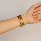 Vintage Givenchy Swiss Bold Rectangular Gold Watch