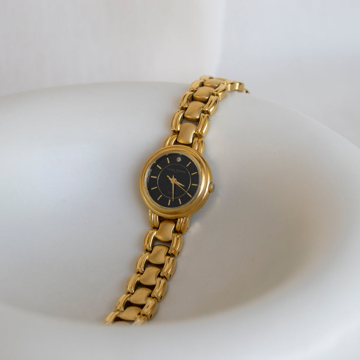 Vintage Louis Domar Round Gold Watch