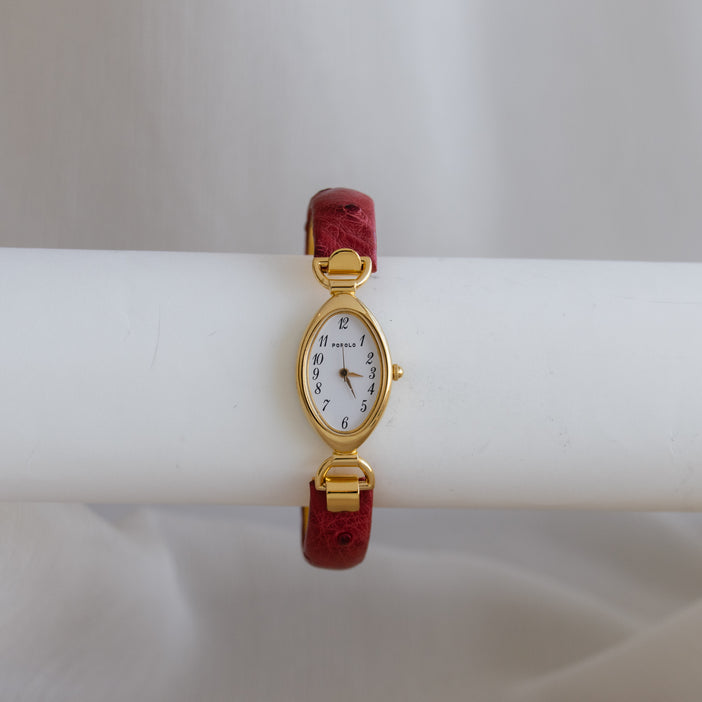 Vintage Popolo Red Bangle Watch