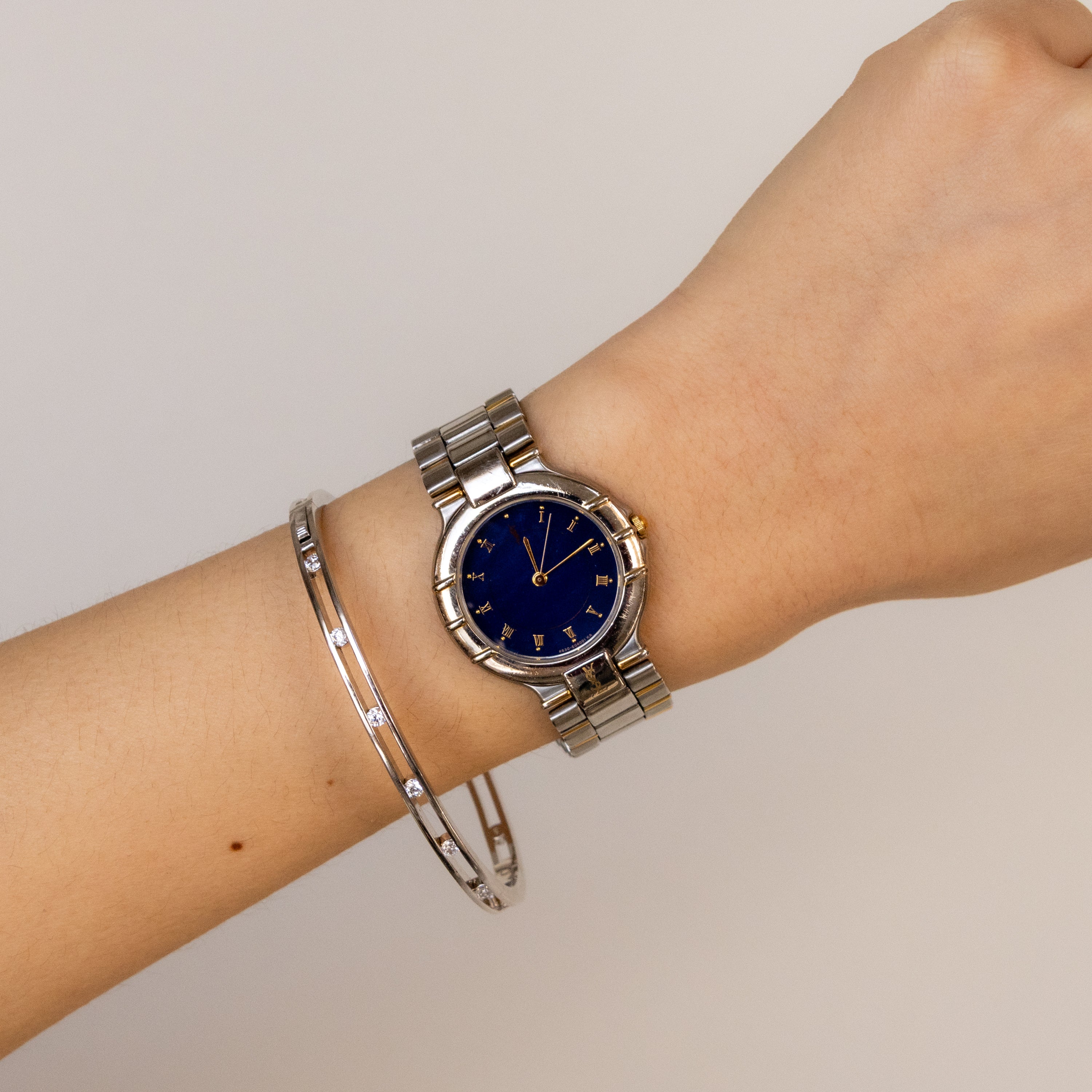 Vintage YSL Bold Ocean Two Tone Watch