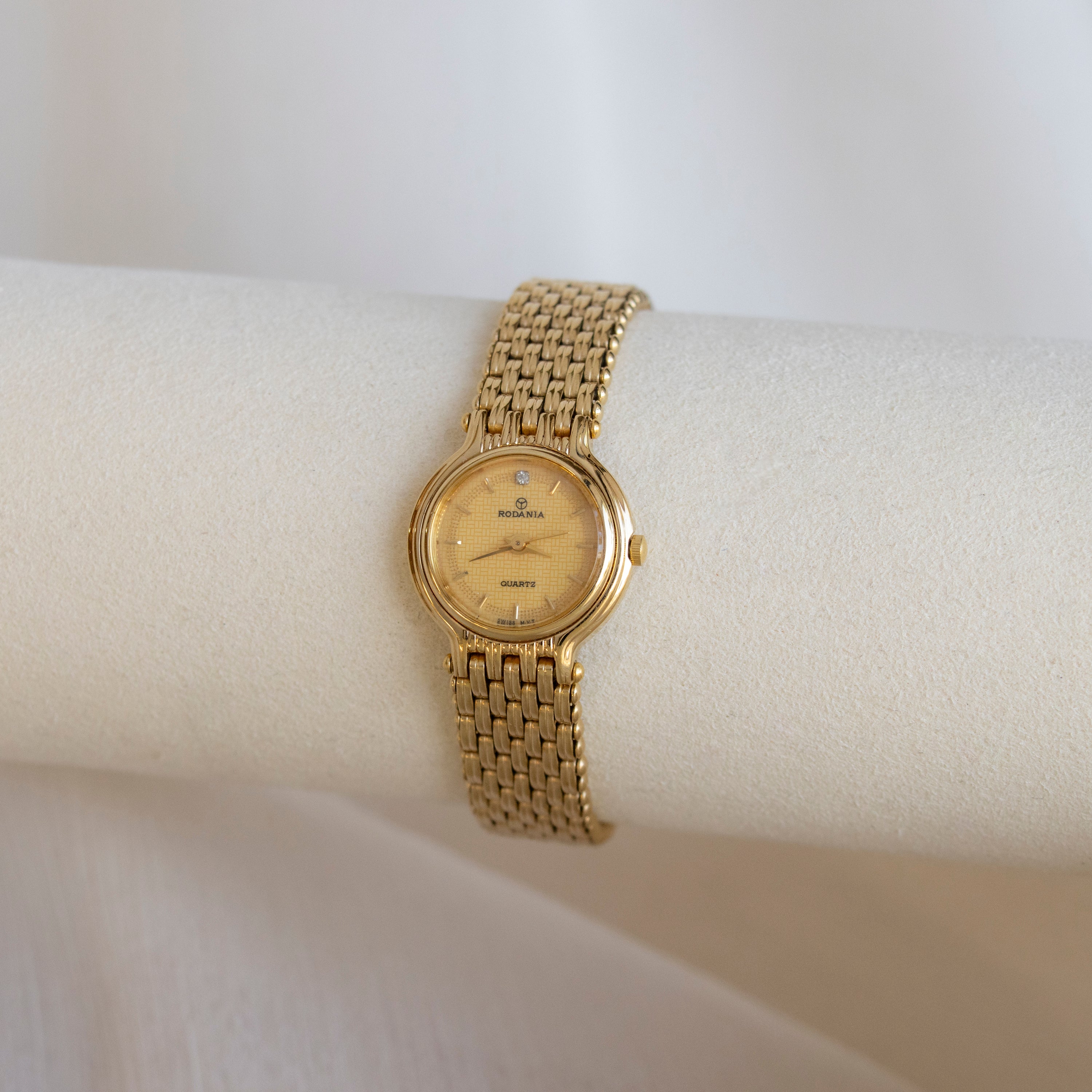 Vintage Rodania Swiss Round Gold Watch