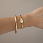 Vintage Katharine Hamnett Slim Rectangular Gold Watch