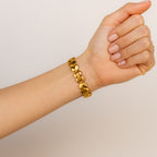 Vintage Philippe Venet Oval Hearts Gold Watch