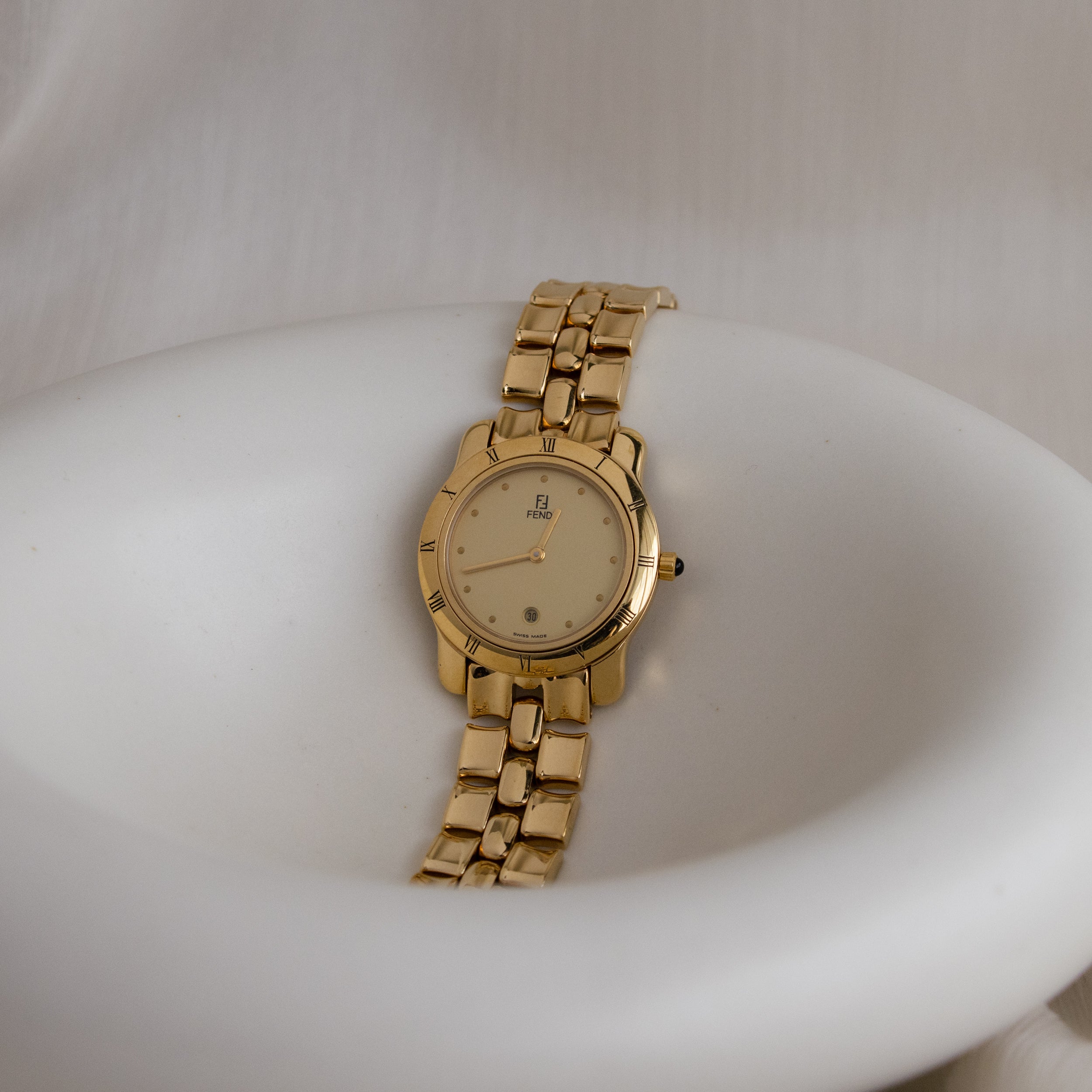 Vintage Fendi Statement Gold Watch