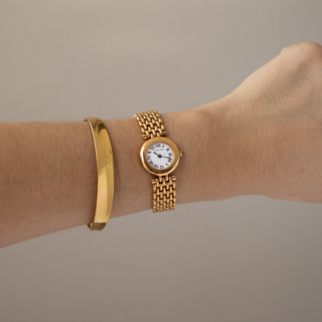 Vintage Charles Jordan Dainty Round Gold Watch