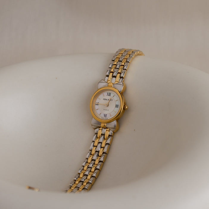 Vintage Nina Ricci Two Tone Coquette Watch