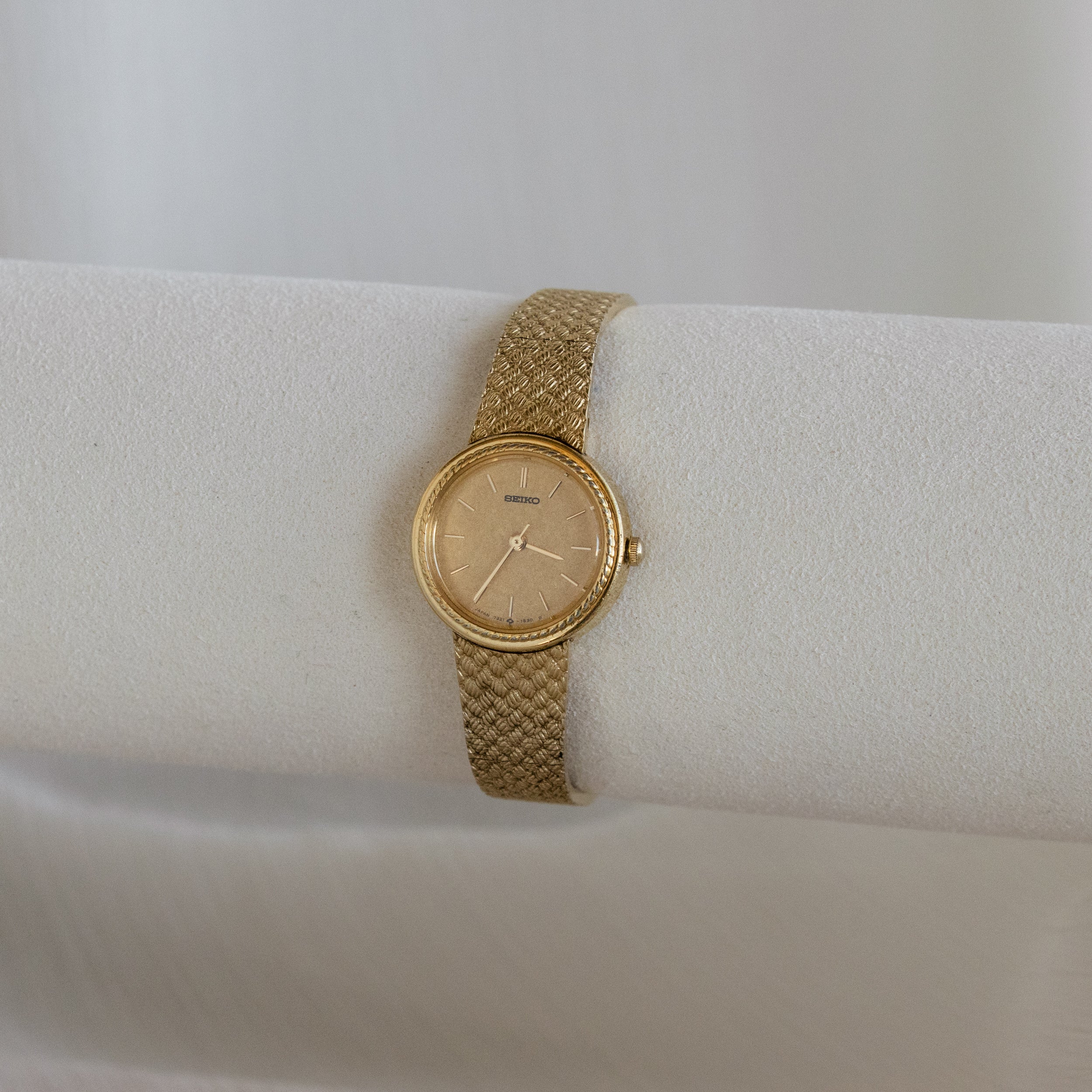 Vintage Seiko Brushed Gold Watch