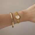 Vintage Seiko Exceline Butterfly Brushed Gold Watch