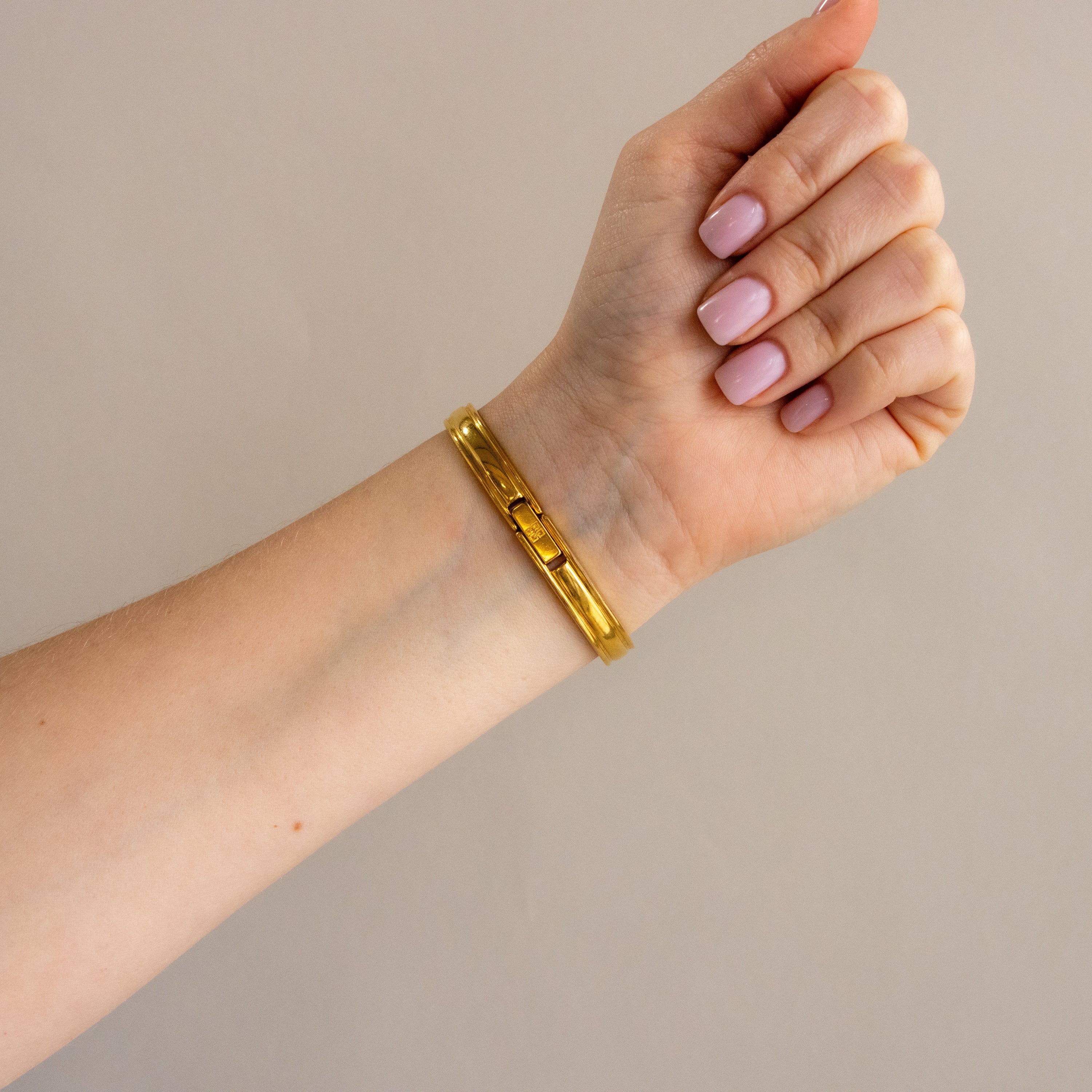 Vintage Givenchy Swiss Cuff Gold Watch