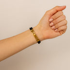 Vintage PO Round Pearl Gold Watch