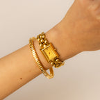 Vintage Charles Jourdan Rectangular Gold Watch