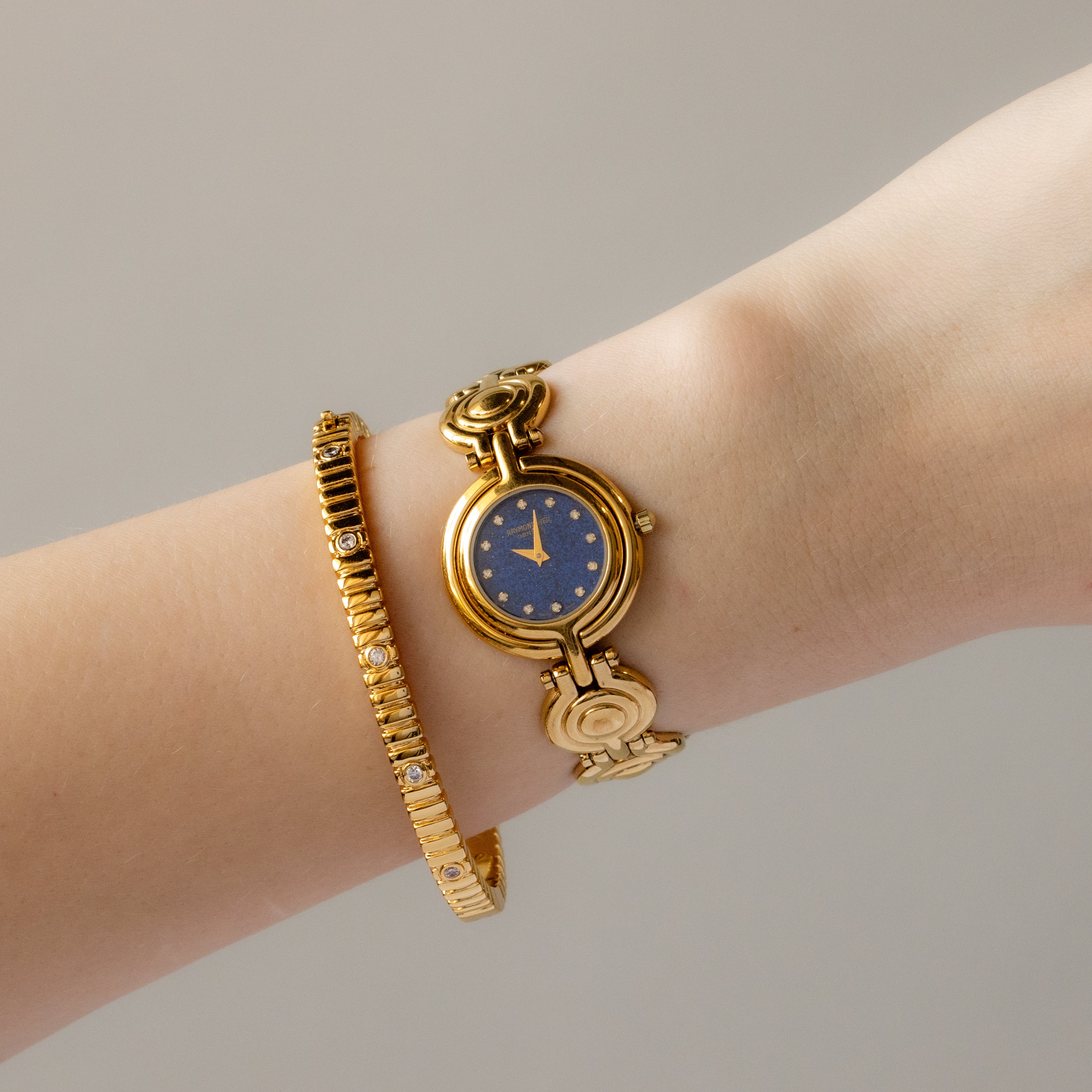 Vintage Raymond Weil Swiss Ocean Gold Watch