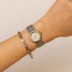 Vintage Seiko Bold Ribbed Two Tone Watch