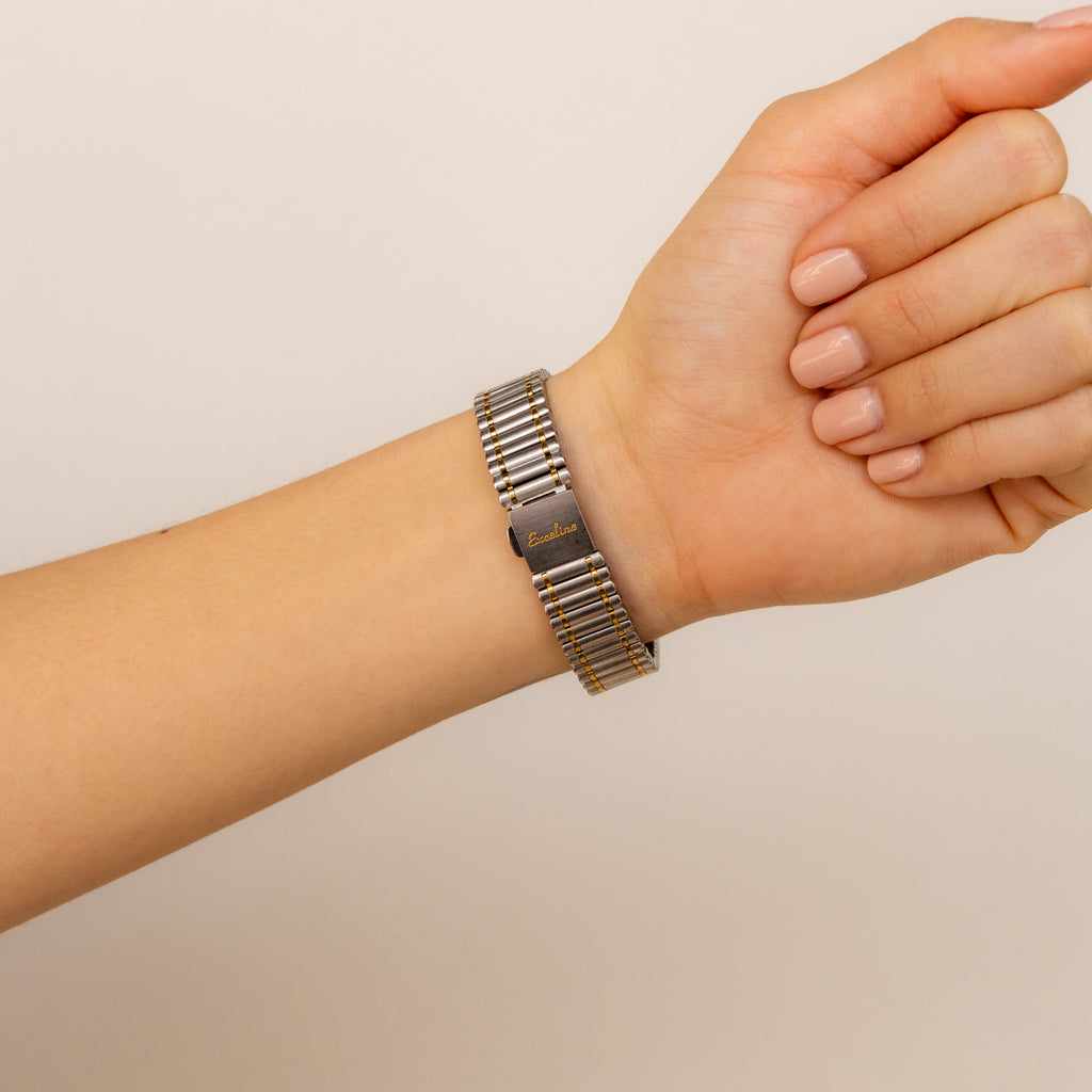 Vintage Seiko Bold Ribbed Two Tone Watch