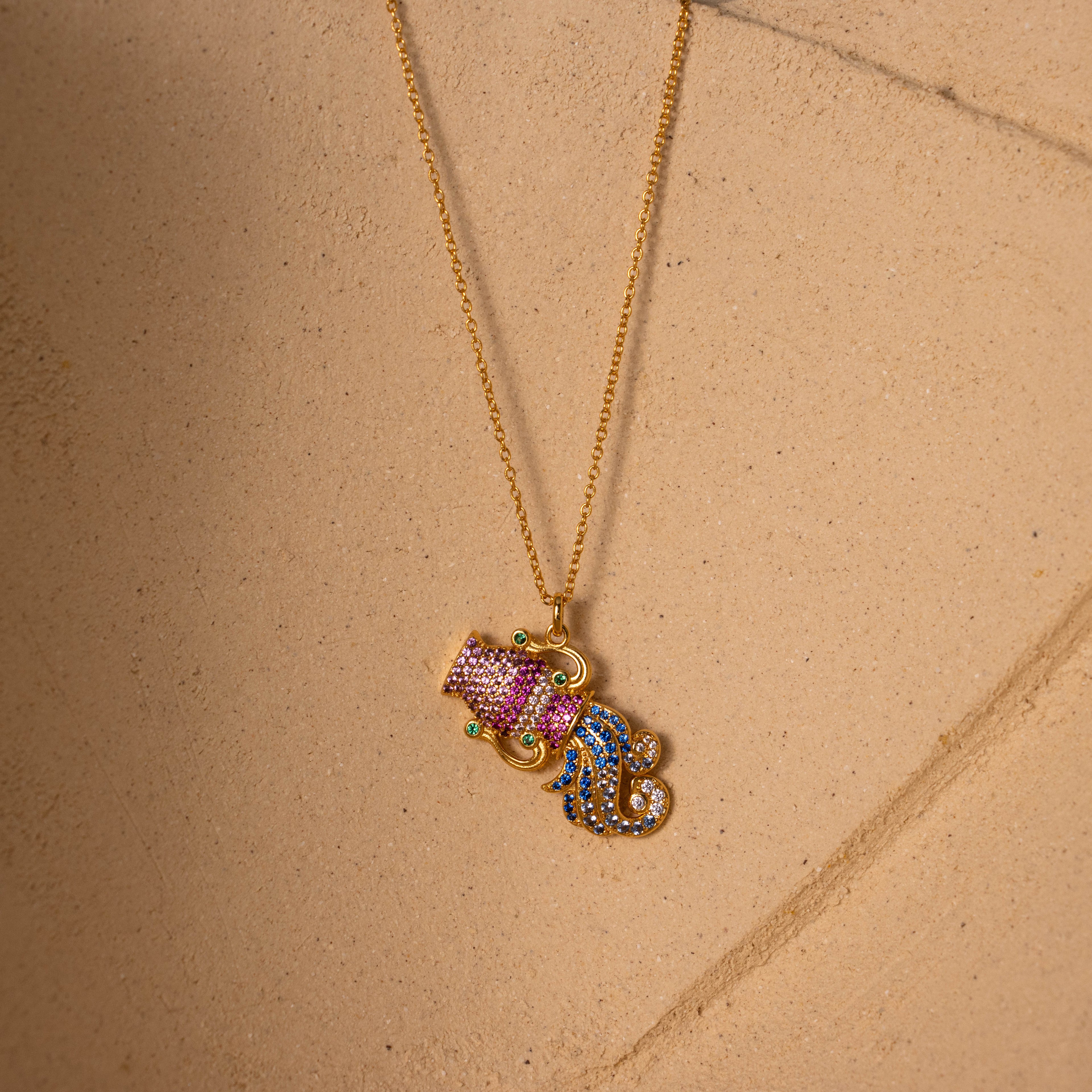 Aquarius Pitcher Birthstone Necklace