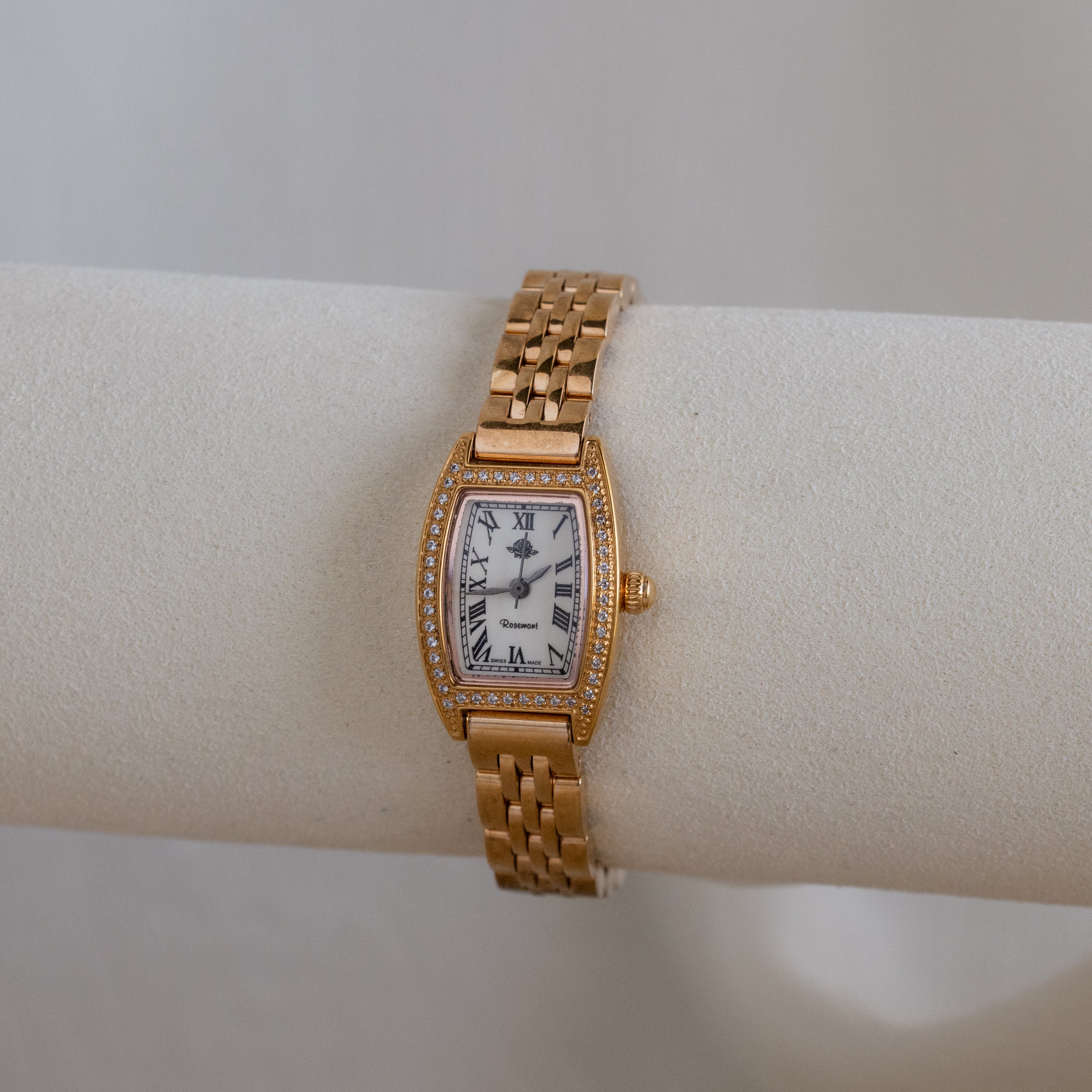 Vintage Rosemont Pave Rose Gold Watch