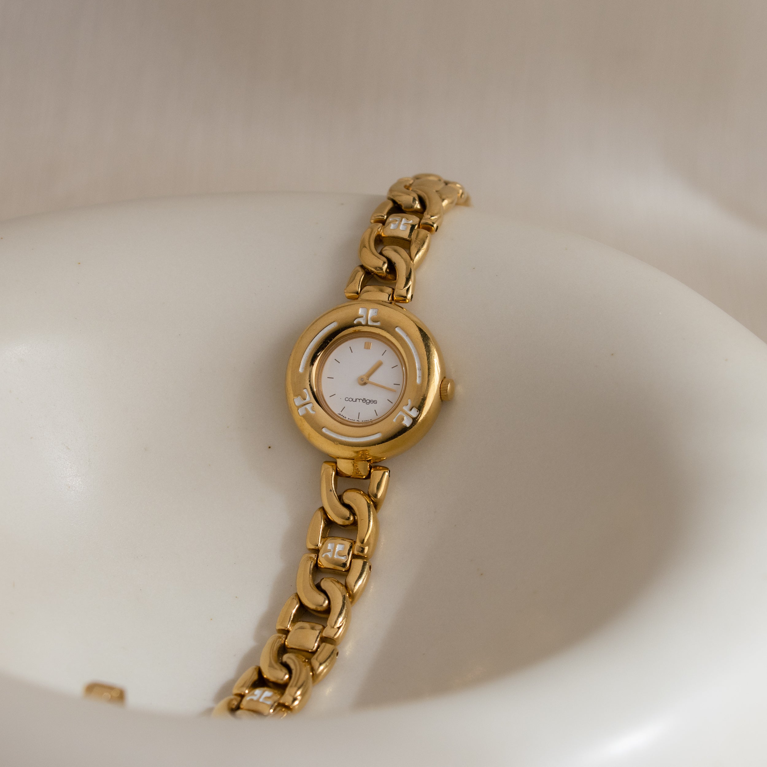 Vintage Courreges Link Gold Watch