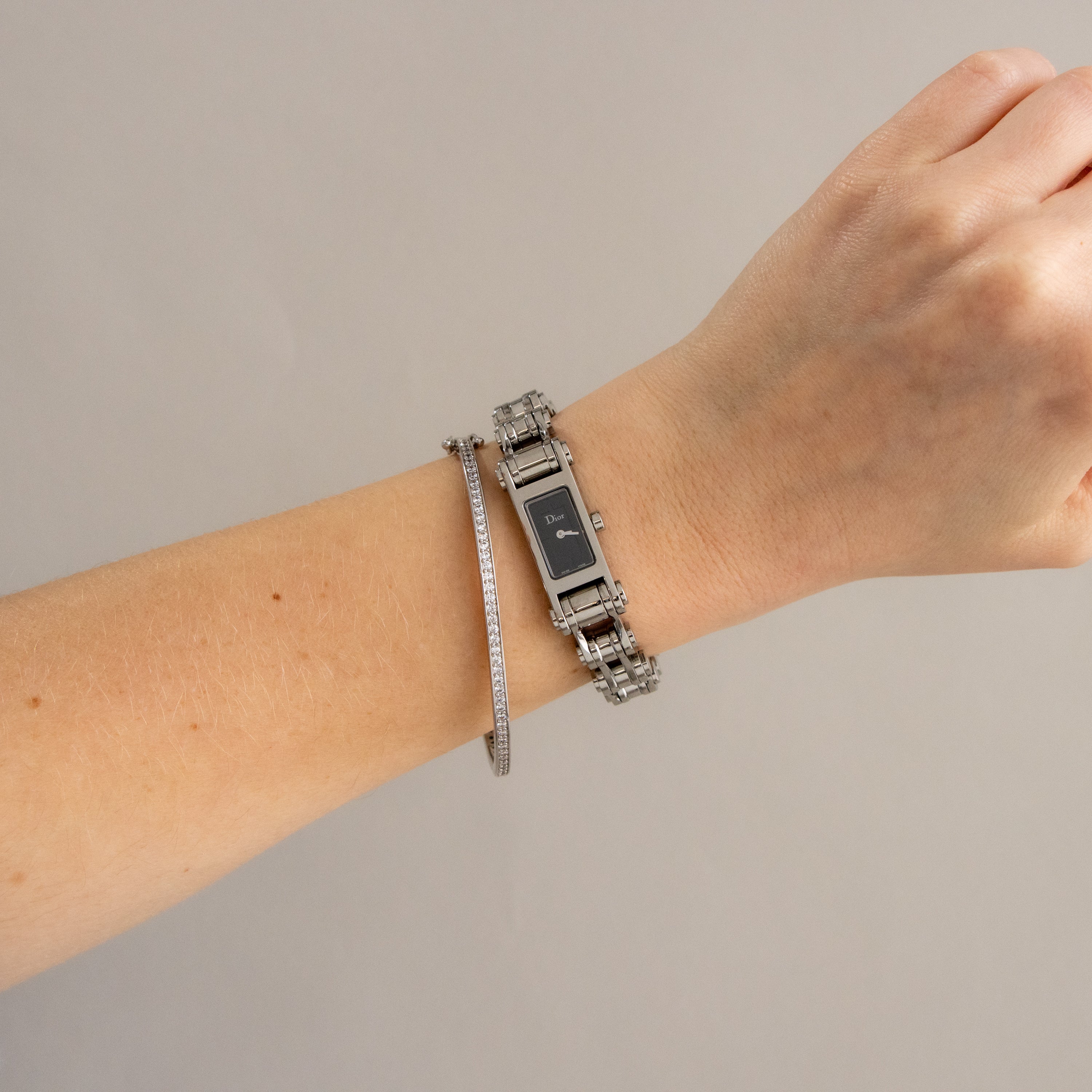 Vintage Christian Dior Swiss 66 Silver Watch