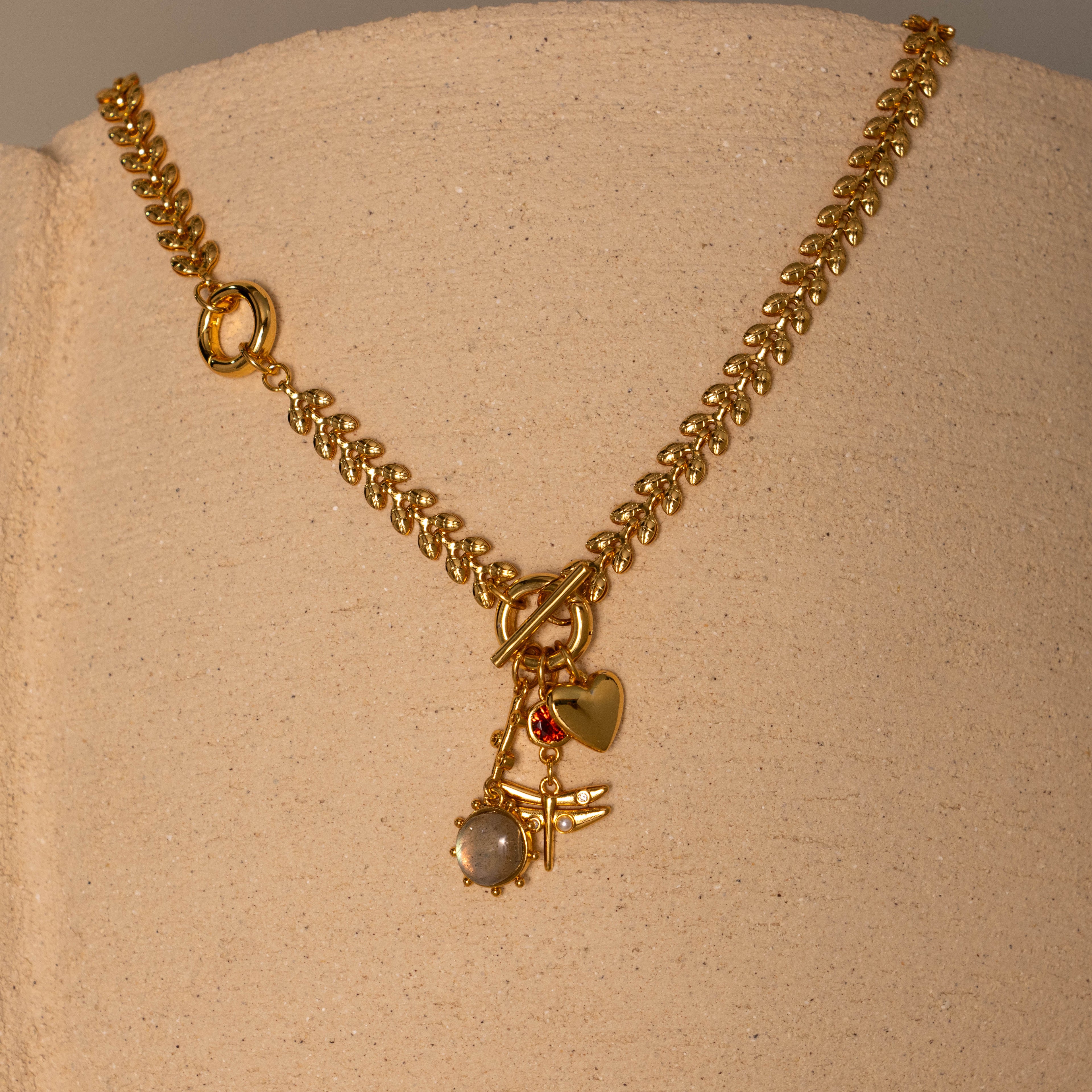 Eden Leaf Chain Charm Necklace