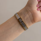 Vintage YSL Striped Two Tone Watch