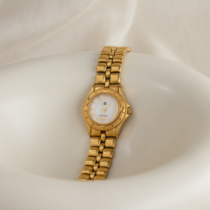 Vintage Givenchy Bold Round Gold Watch