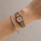 Vintage YSL Striped Two Tone Watch