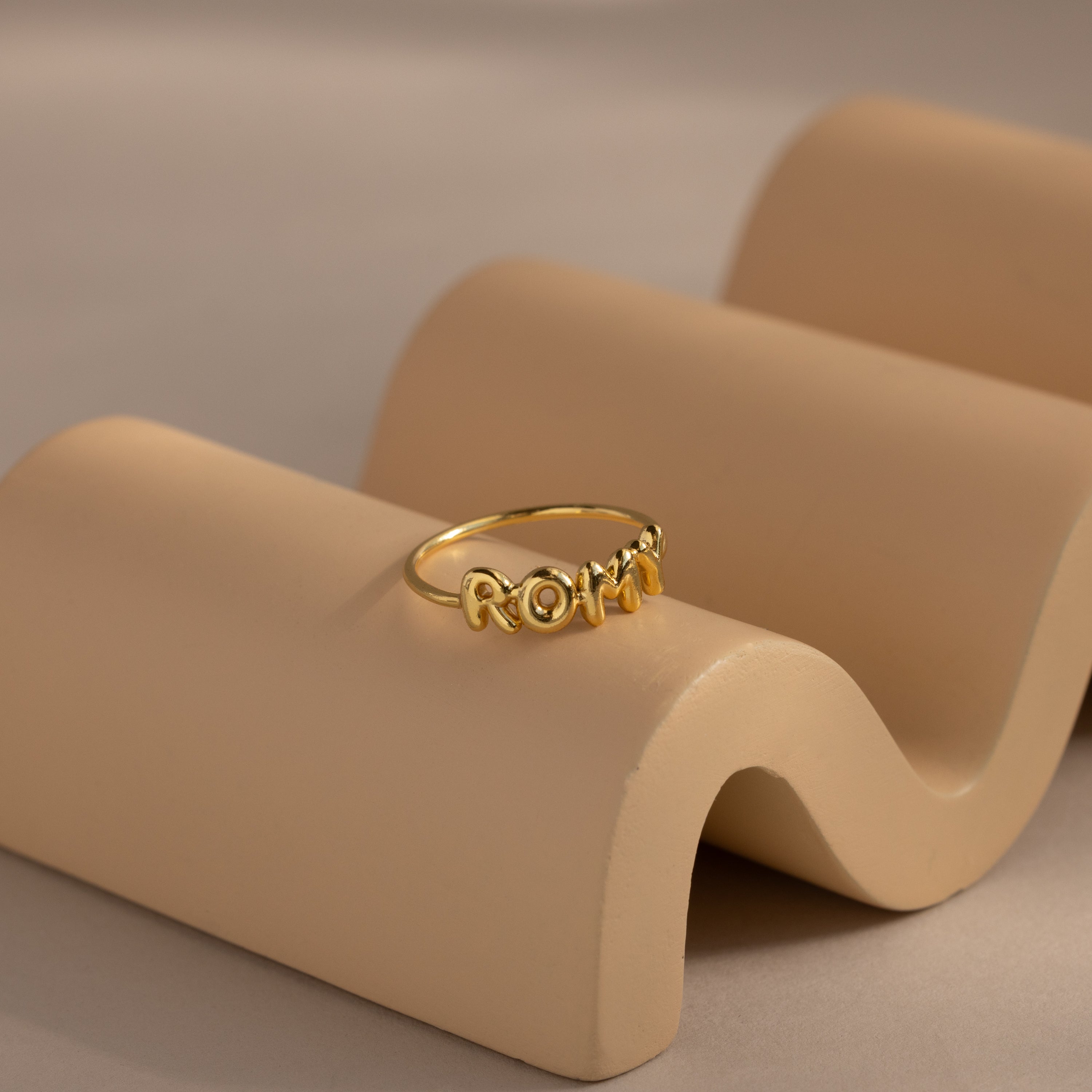 Bubble Name Ring