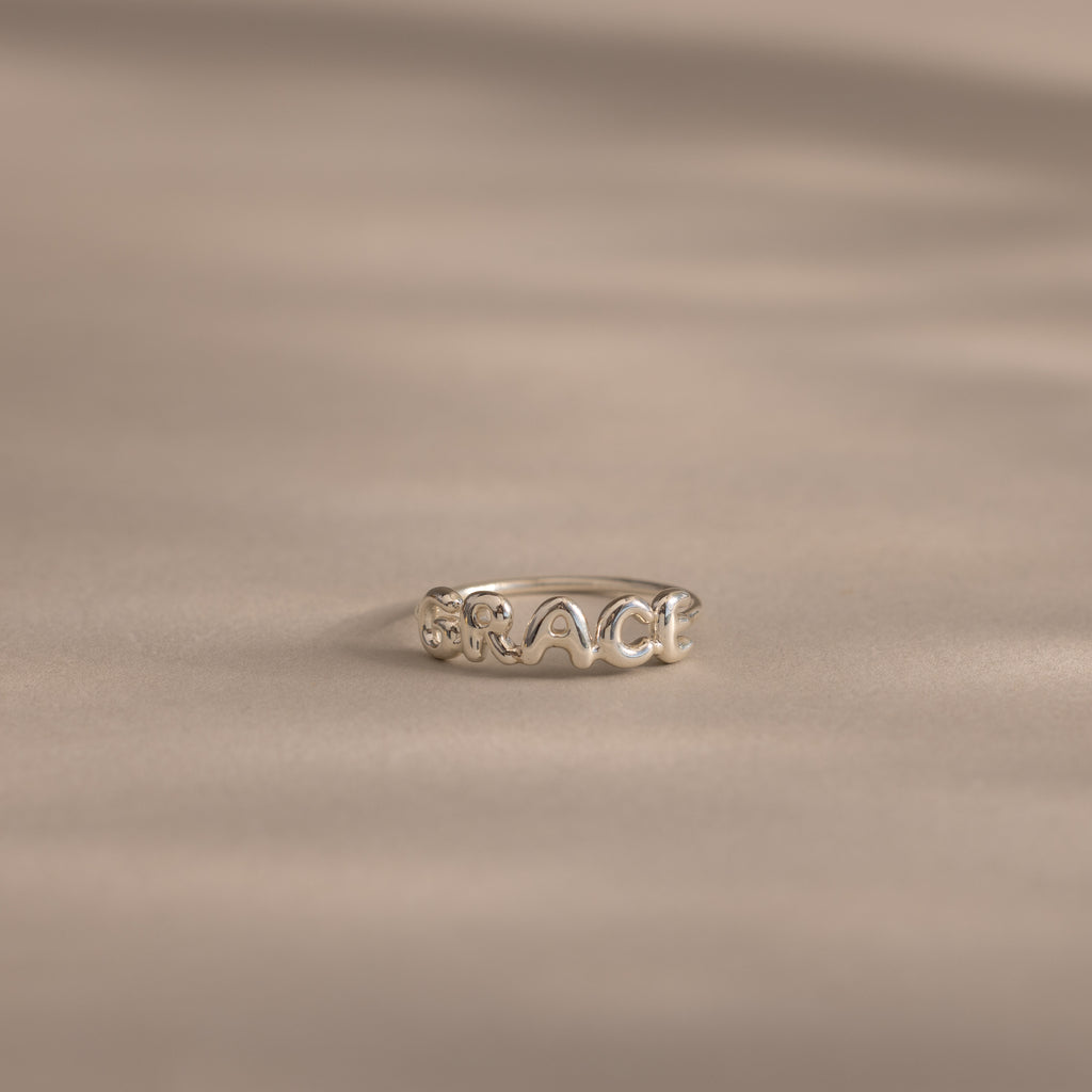 Bague prénom bulle
