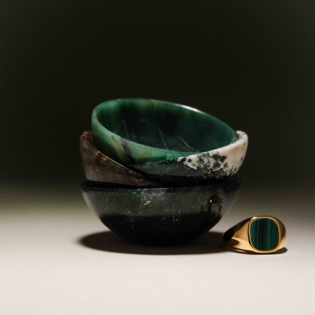 Natural Gemstone Ring Dish