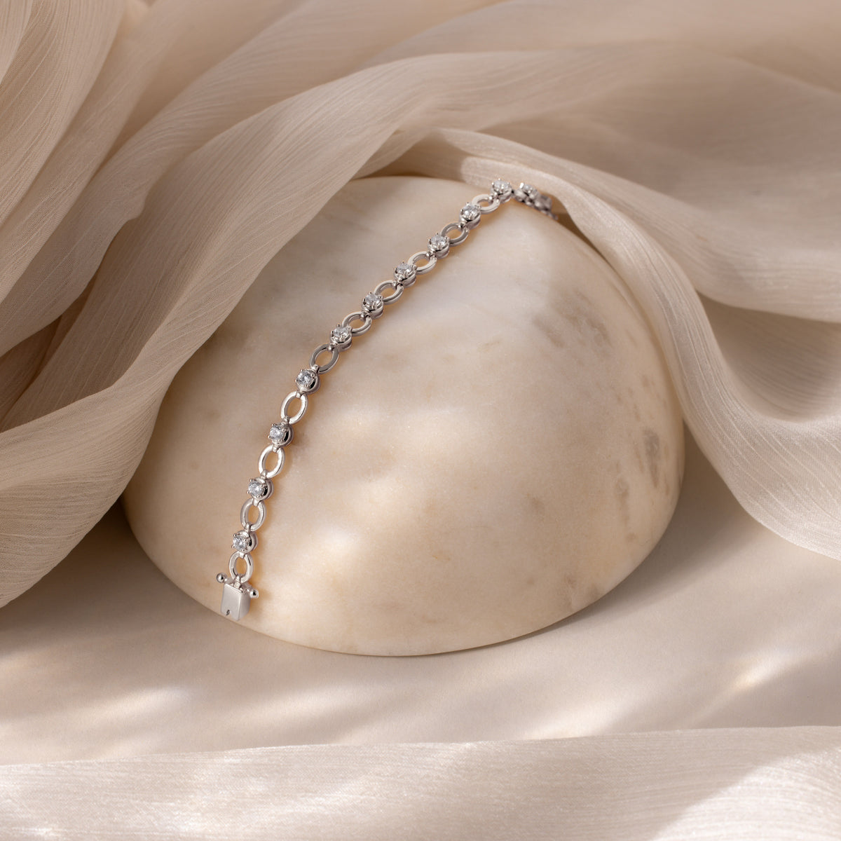 Gemstone Chain Tennis Bracelet