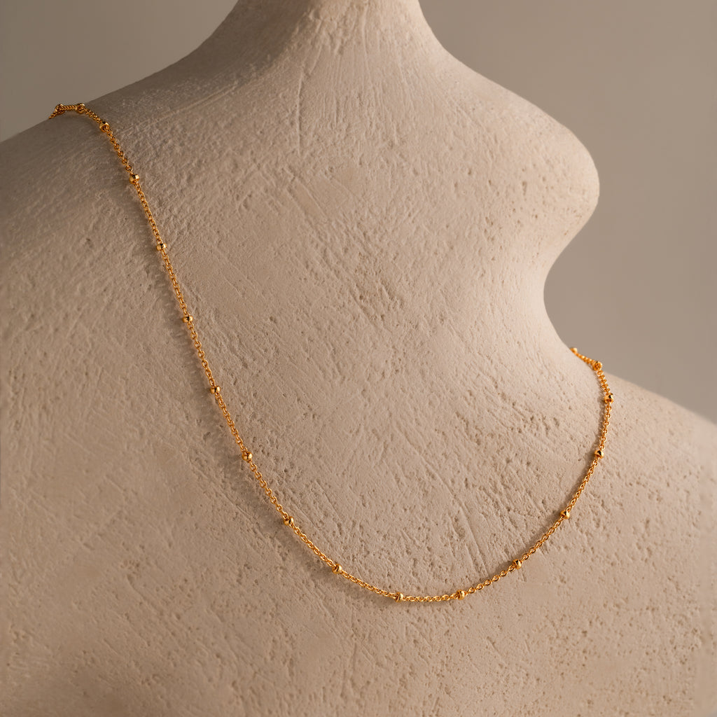 Satellite Cable Necklace in 18K Gold