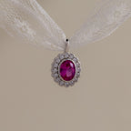 Heirloom Ruby Charm in Silver