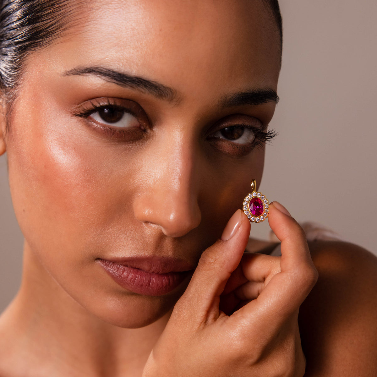 Heirloom Ruby Charm in 18K Gold