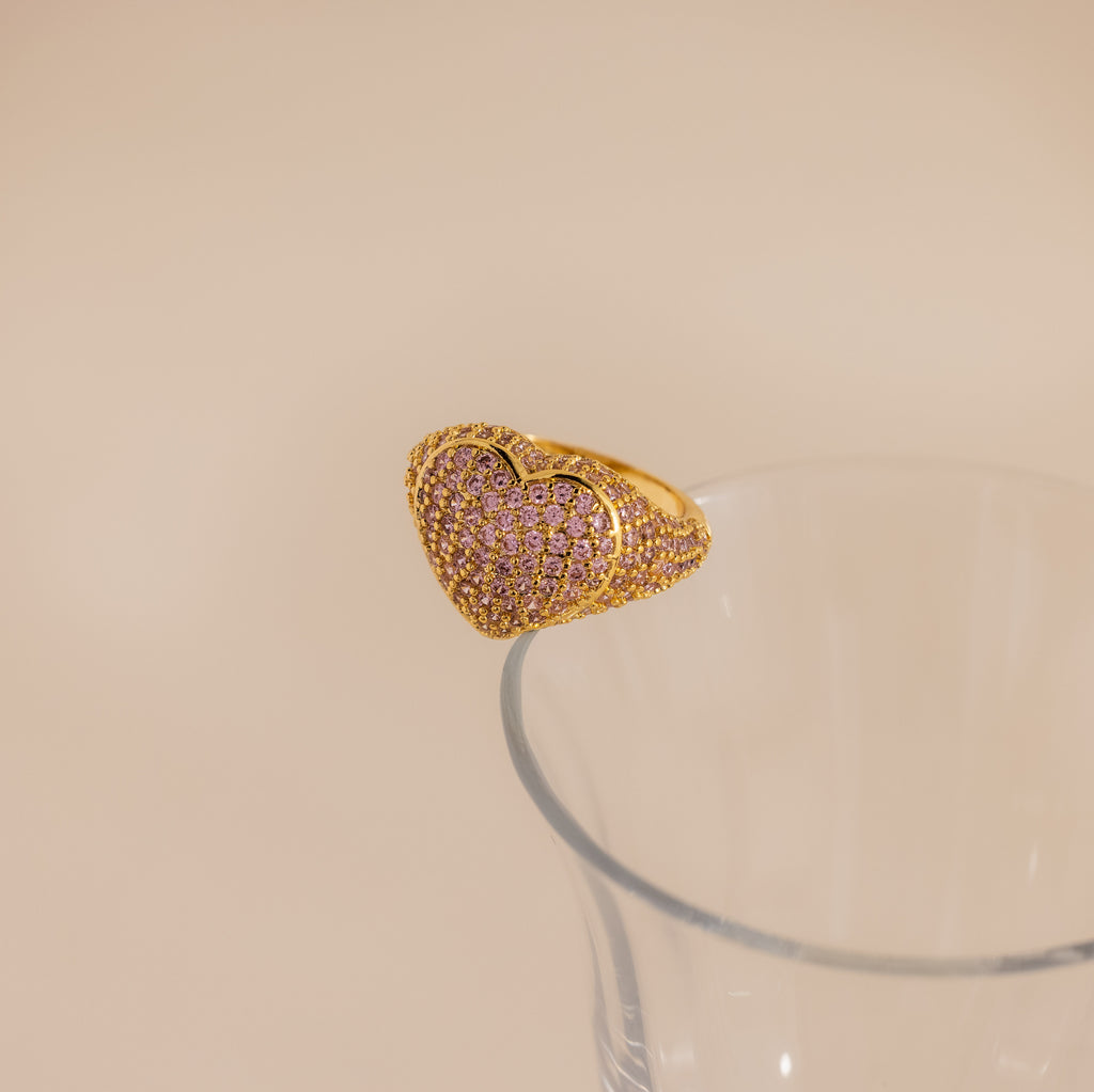 Amour Heart Signet Ring