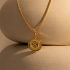 Jade Dragon Fortune Necklace in 18K Gold